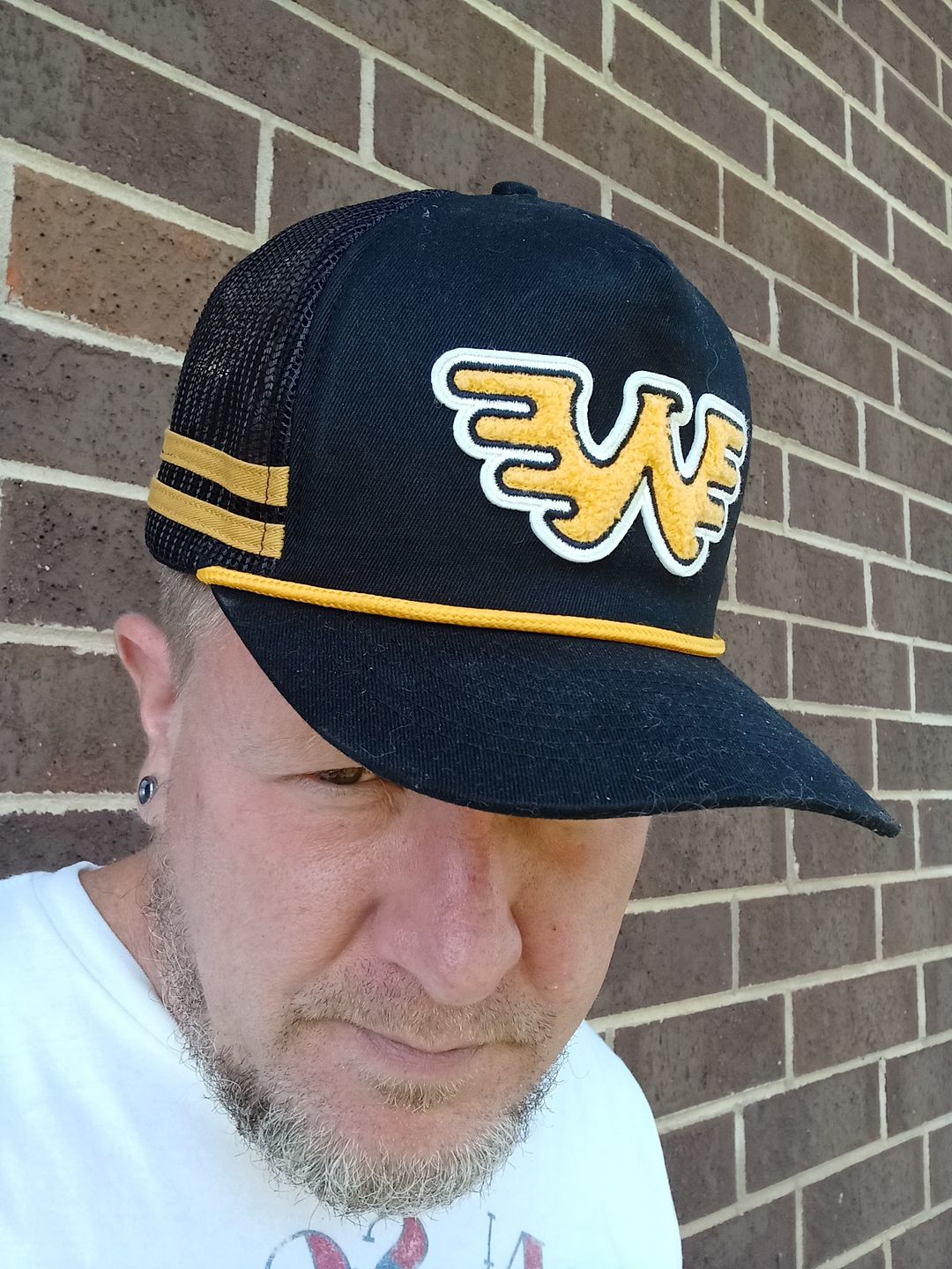Customer photo review of Seager x Waylon Jennings Flying W Snapback Hat - Black