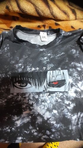Customer photo review of Tokyo Ghoul Kaneki Ken Tie-Dye T Shirt