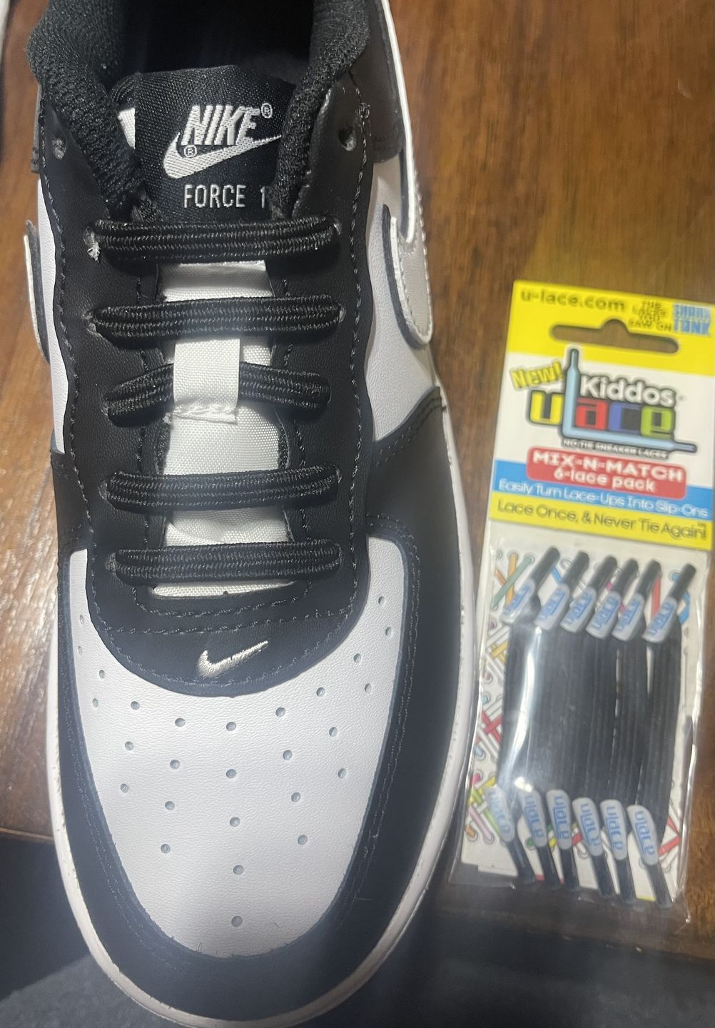 Customer photo review of U-Lace Kiddos - Black