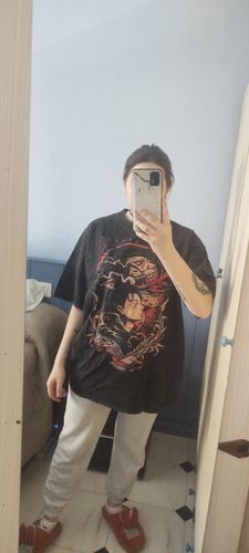 Customer photo review of Attack On Titan Vintage Graphic T Shirt Eren Jager