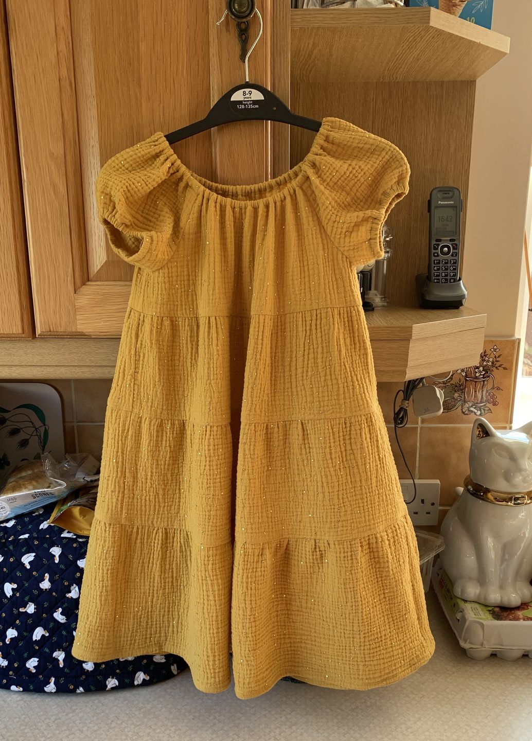 Customer photo review of Gold Speckled Double Gauze Fabric