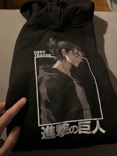 Customer photo review of Attack On Titan Eren Jager Graphic Hoodie