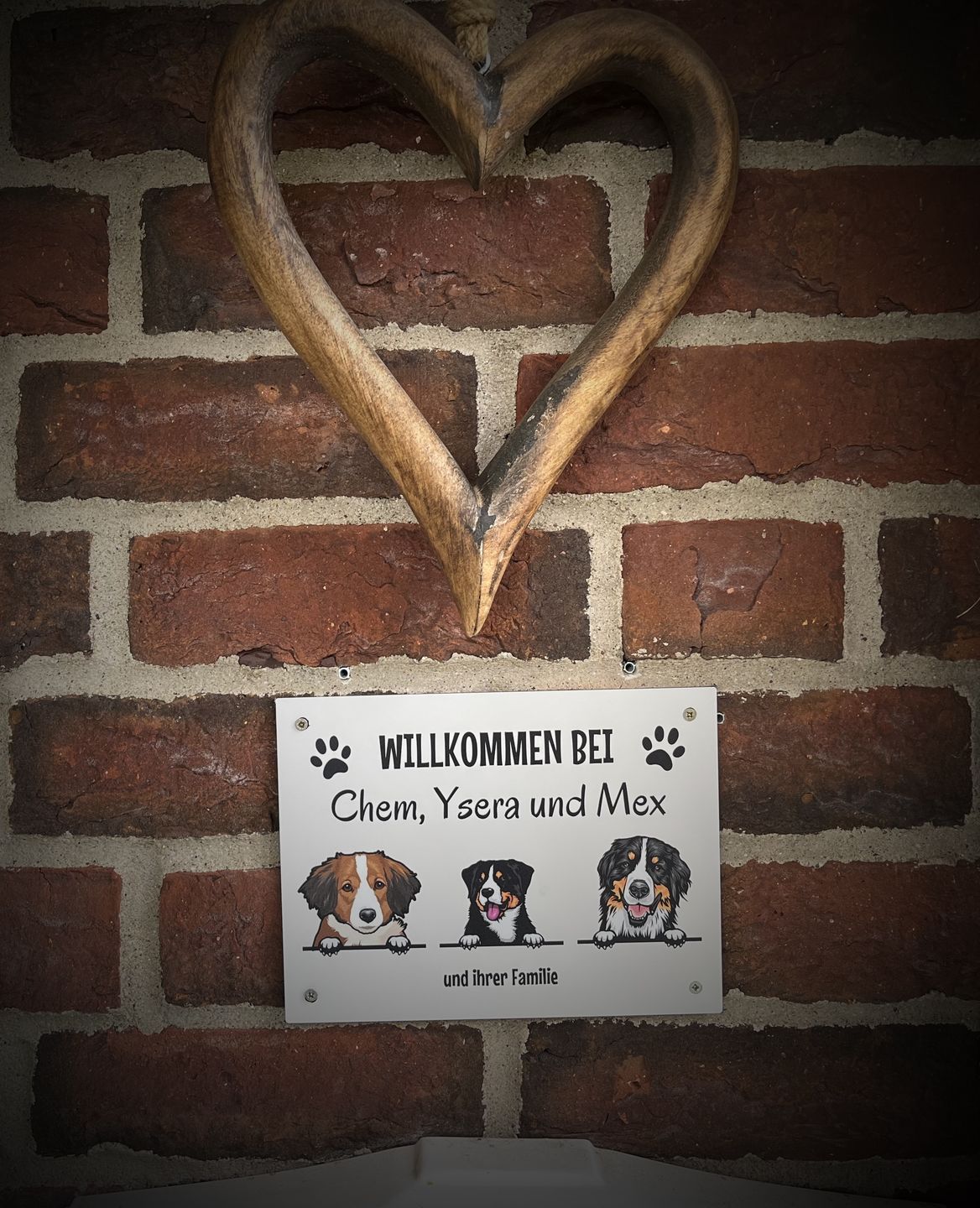 Customer photo review of Spähende Haustiere - Individuelles Türschild