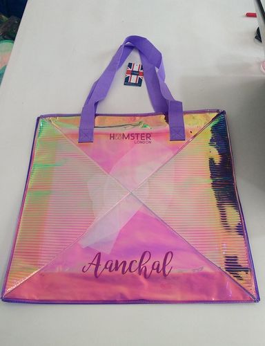 Customer photo review of Classic Tote Bag Purple With Personalization