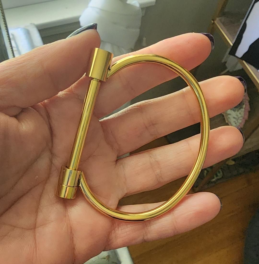 Customer photo review of Tabitha Stainless Steel Bar Bangle