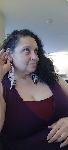 Customer photo review of Spill The Wine Scoop Top