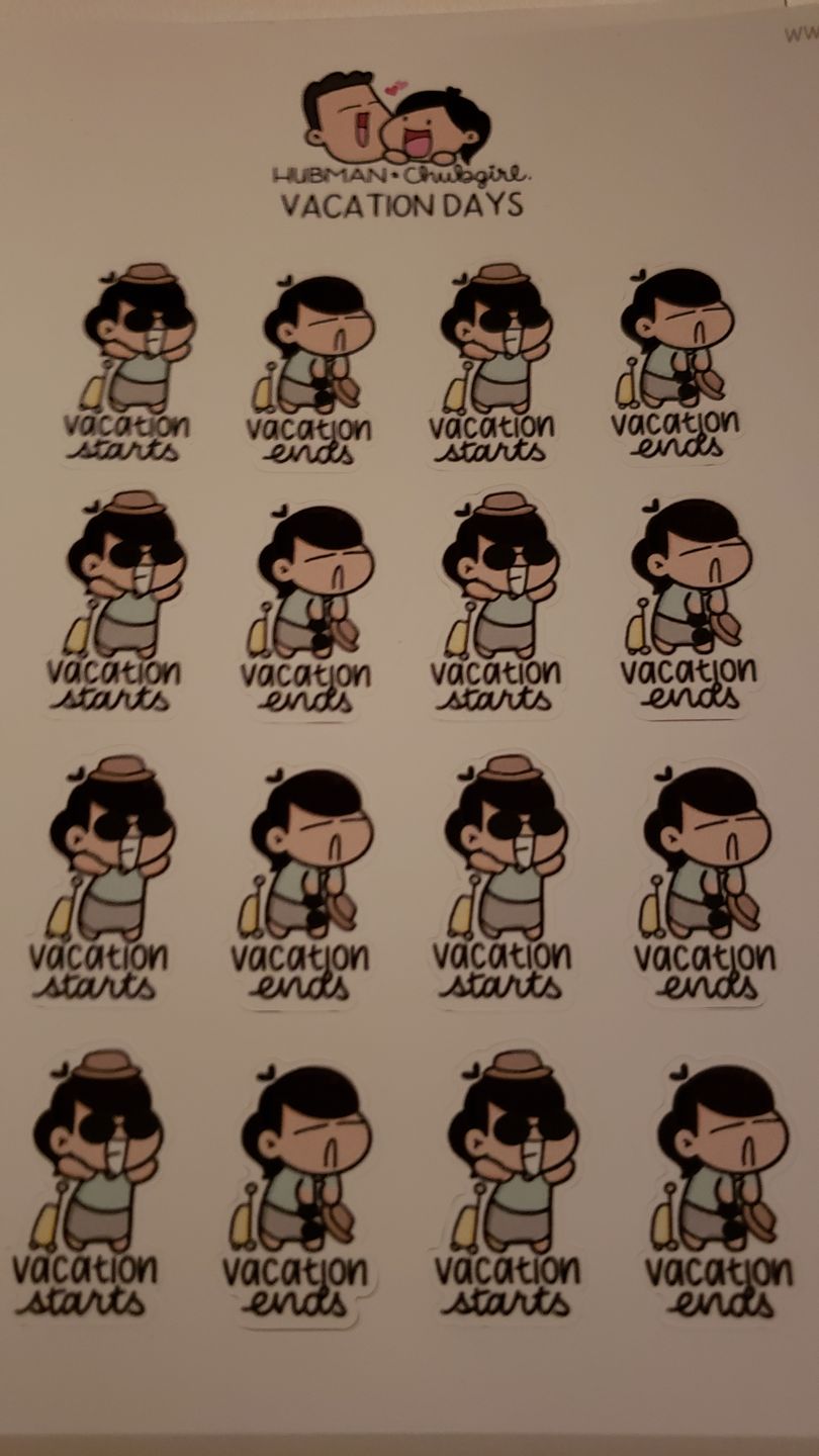 Customer photo review of Vacation Days Planner Stickers