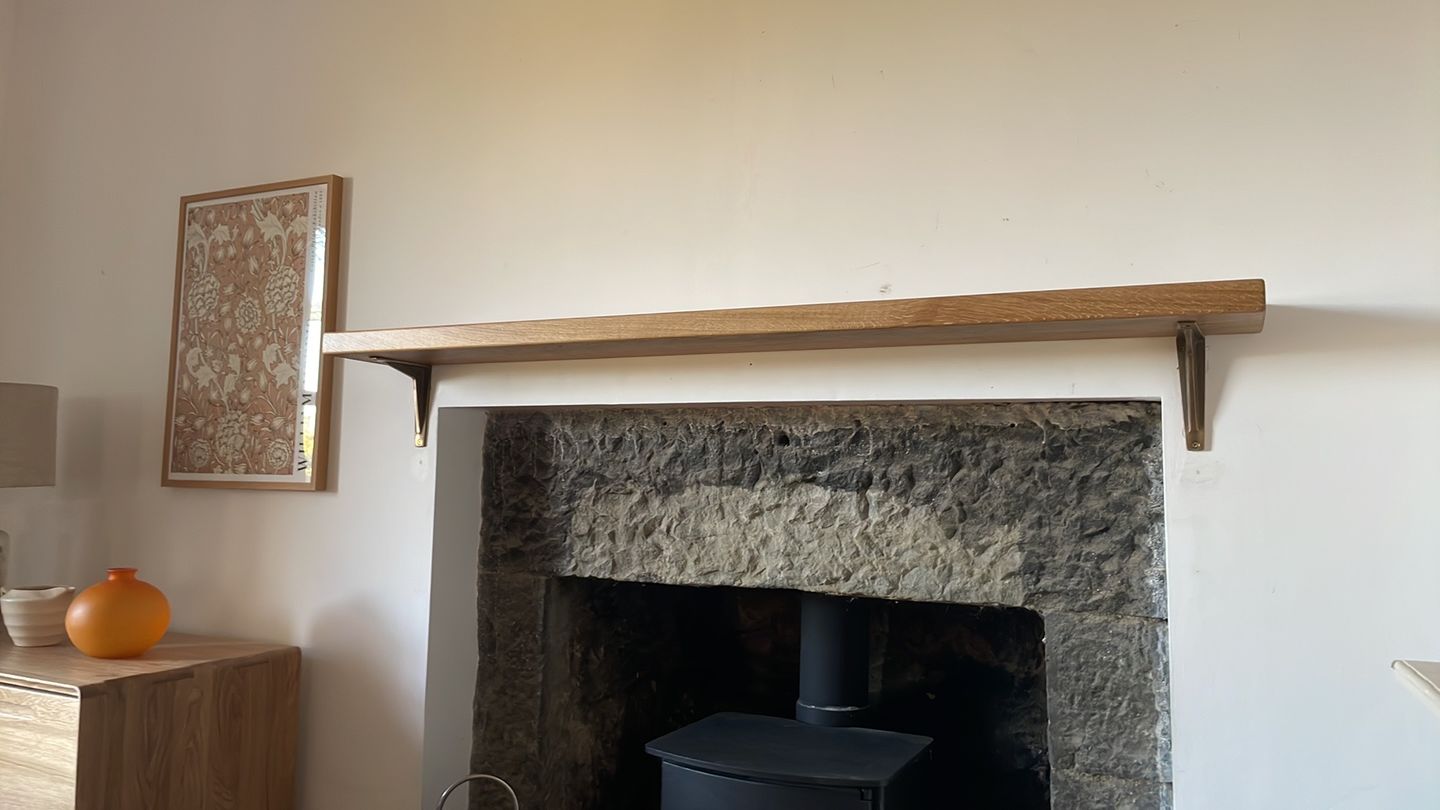 Customer photo review of Heritage Solid Brass Shelf Bracket
