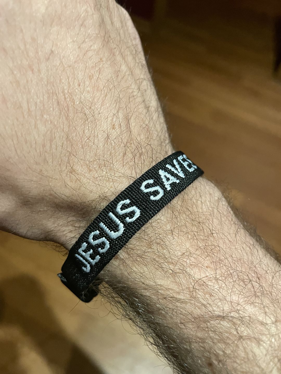 Customer photo review of Jesus Saves Bracelet
