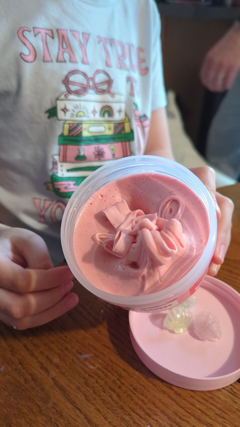 Customer photo review of Strawberry Mousse Fluffy Butter Slime