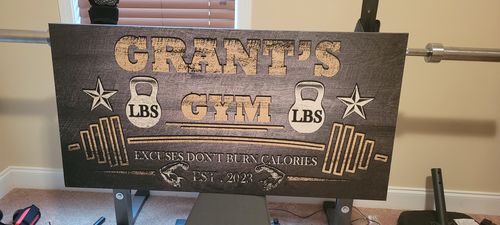 Customer photo review of Custom Personalized Name Sign Farmhouse Boho Rustic Sign, Master Bedroom, Nursery, Wedding, Family Sign, Anniversary Baby Gift Home Decor