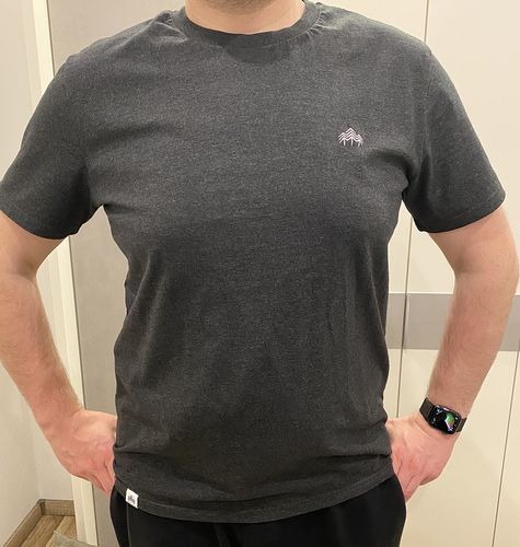 Customer photo review of Herren Shirt Stick - Schwarz meliert (🌲)