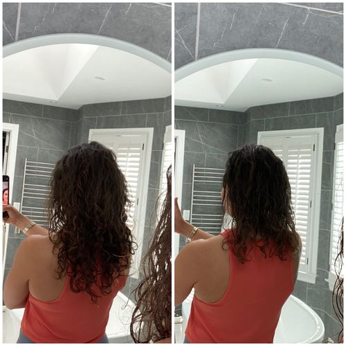 Customer photo review of Spiral Highlighted Brown 110G