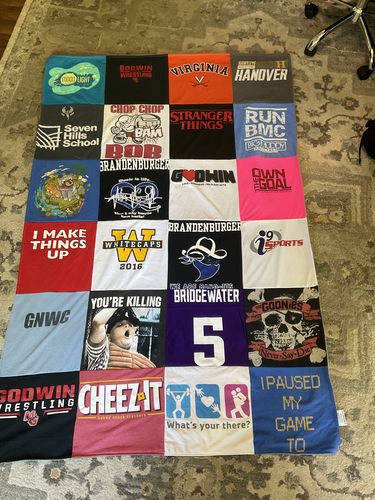 T-shirt quilt featuring brandenburger, bridgewater whitecaps by NIckie from VA