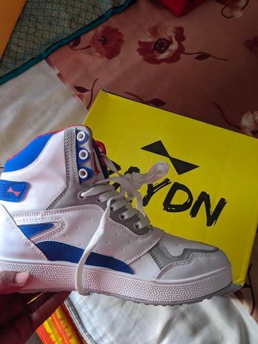 Customer photo review of COSMOS White Sky Men's High Top sneaker