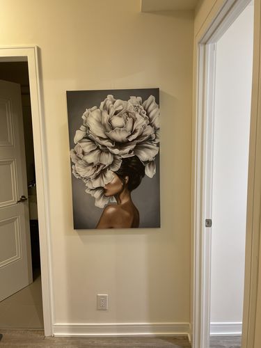 Customer photo review of 'Woman Unfold' Framed Canvas
