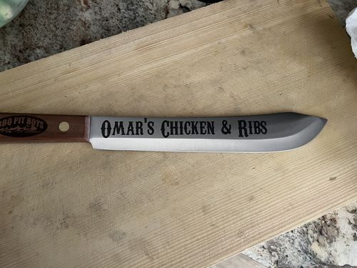 Customer photo review of Customized 10" Chapter Knife