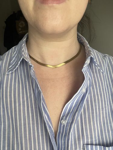 Customer photo review of Flat Snake chain 5mm (sale)