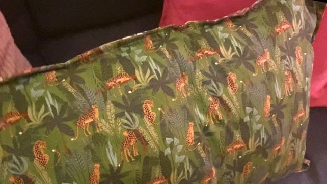 Customer photo review of Jungle Leopards Rose & Hubble Cotton Poplin Fabric