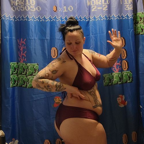 Customer photo review of Spill The Wine Cheeky Bottom