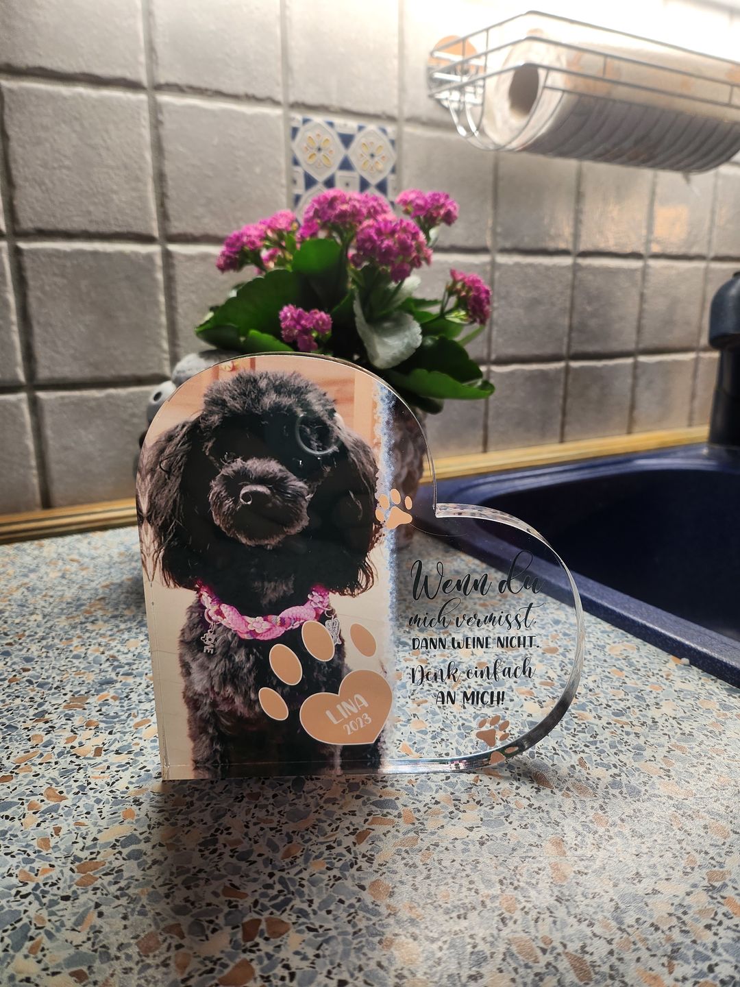 Customer photo review of Wenn du mich vermisst - Individuelles Glasherz