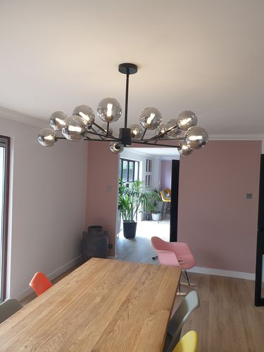 Customer photo review of 15-Light Sputnik Modern Sphere Chandelier