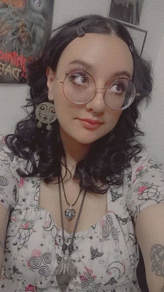 Customer photo review of Mother Moon Earrings