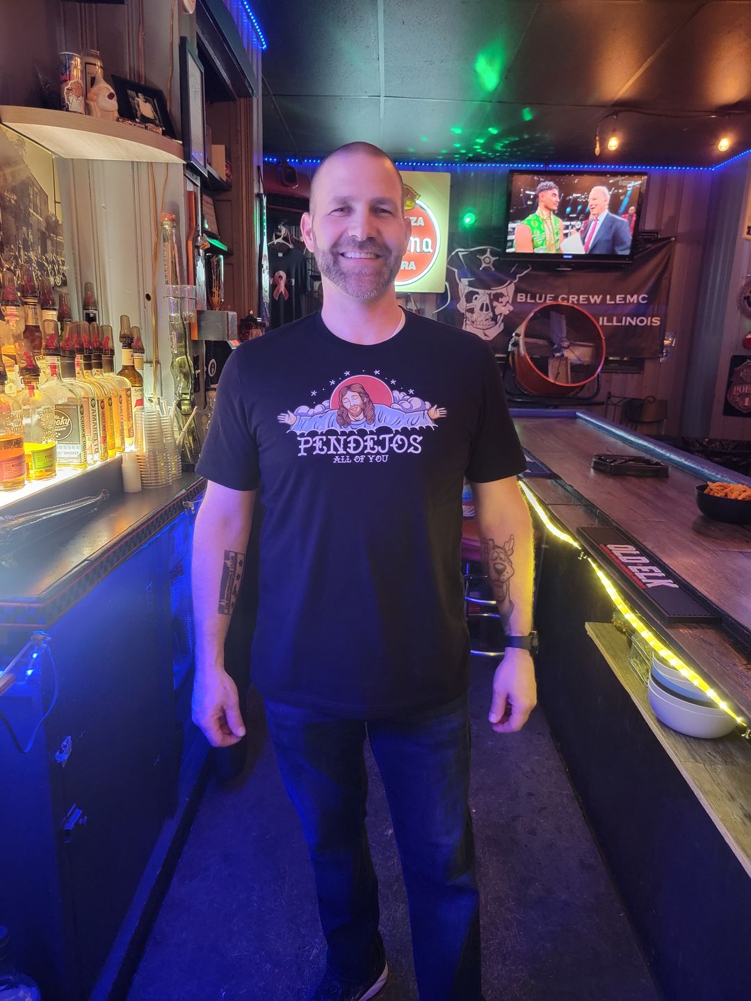 Customer photo review of Premium Pendejos, All Of You Old School OG T-shirt