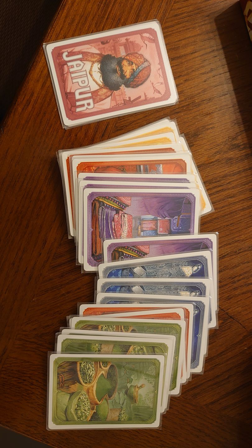 Customer photo review of Clear Matte Standard Size Card Sleeves
