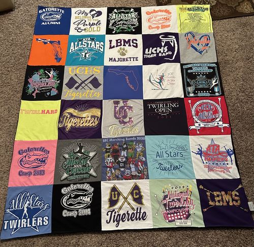 T-shirt quilt featuring all stars, tigerette team by Haylee from FL