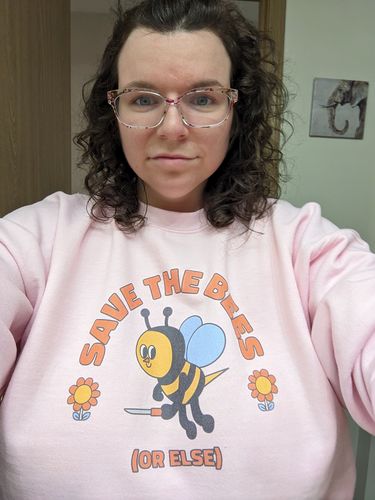 Customer photo review of Save The Bees Unisex Sweatshirt