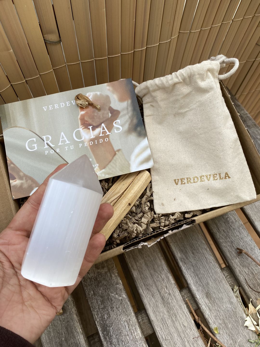 Customer photo review of Generador de Selenita | Espiritualidad - Limpieza