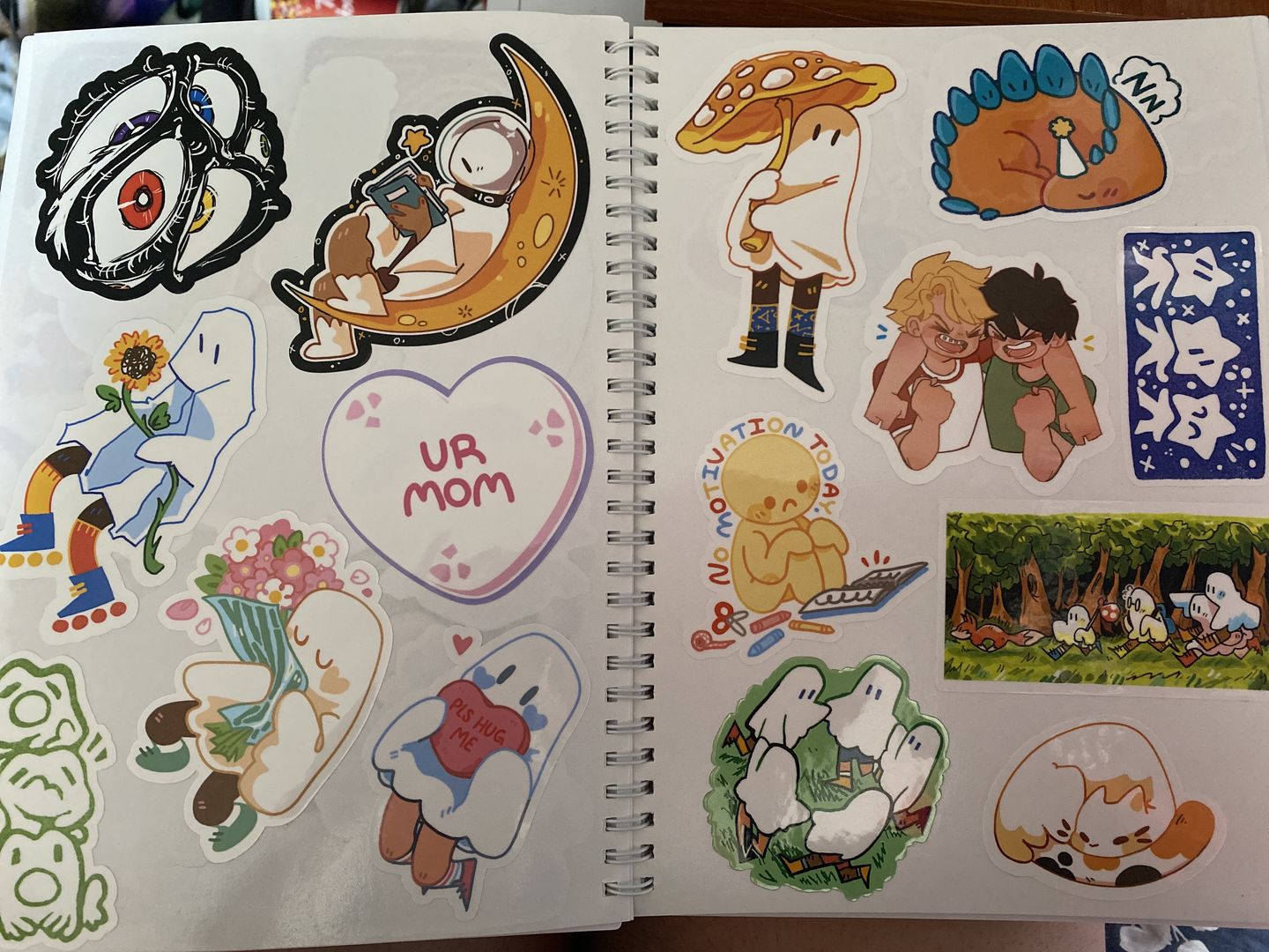 Customer photo review of Tiny Ghost Art Sticker Set!