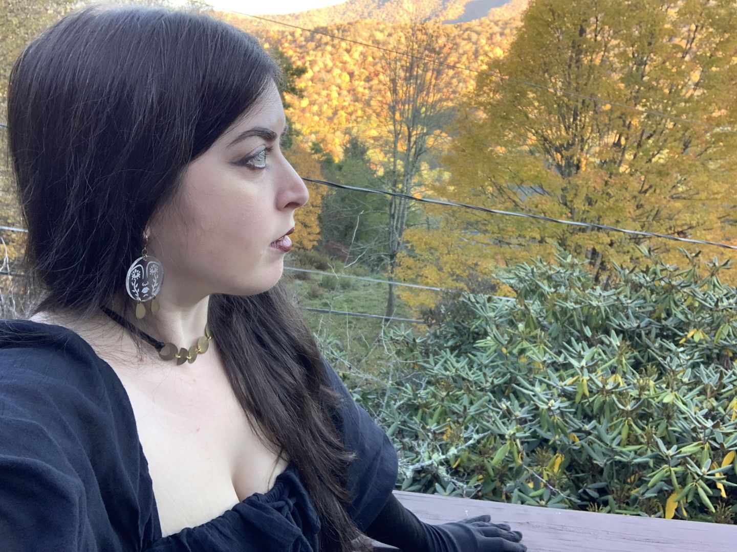 Customer photo review of Mother Moon Earrings