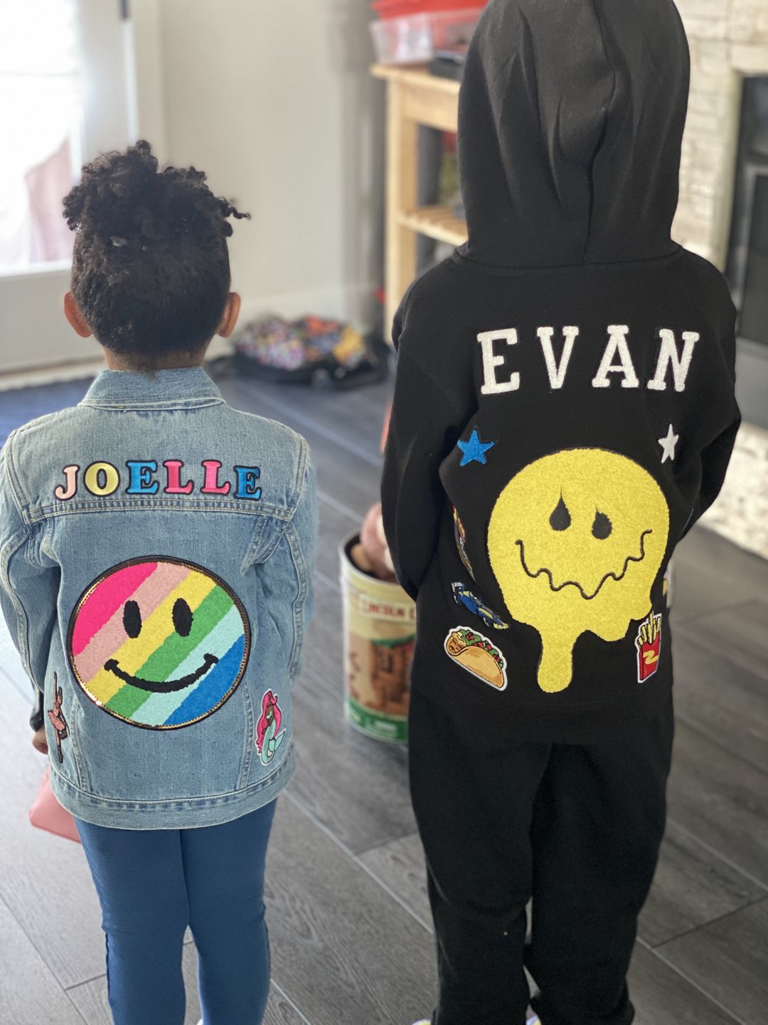 Customer photo review of Kids Classic Oversized Denim Jacket