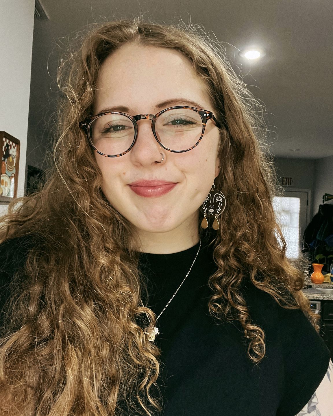 Customer photo review of Mother Moon Earrings