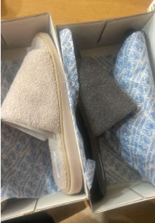 Customer photo review of Chinela de rizo largo puntera abierta de Andinas hombre