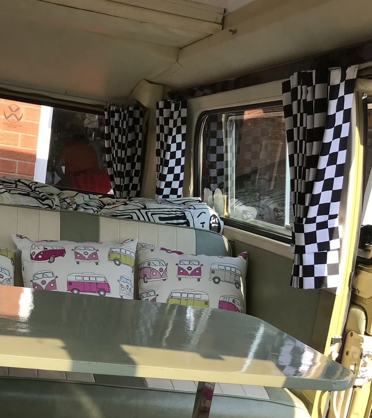 Customer photo review of Chef's Check Cotton Drill Fabric