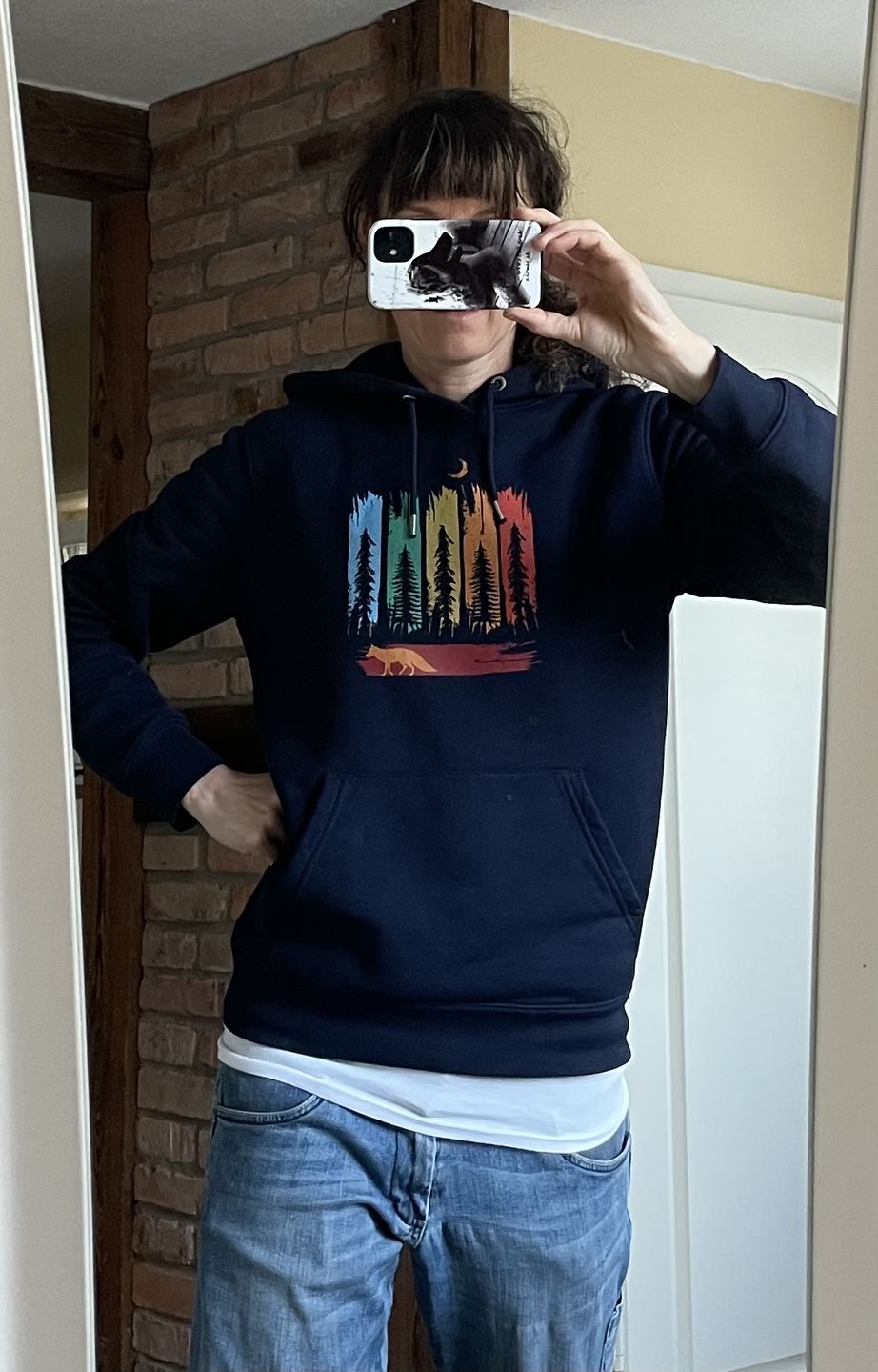Customer photo review of FUCHS IM WALD BUNT - Bio Unisex Hoodie (PREMIUM)
