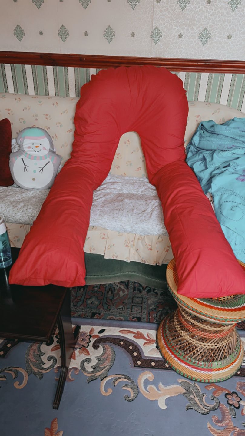 Customer photo review of Full Body Pregnancy Pillow – Extra-Long 12ft U-Shaped Maternity Support