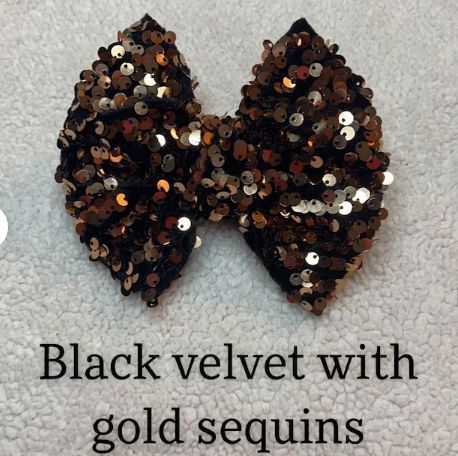 Customer photo review of Bright Gold Sequin on Velvet