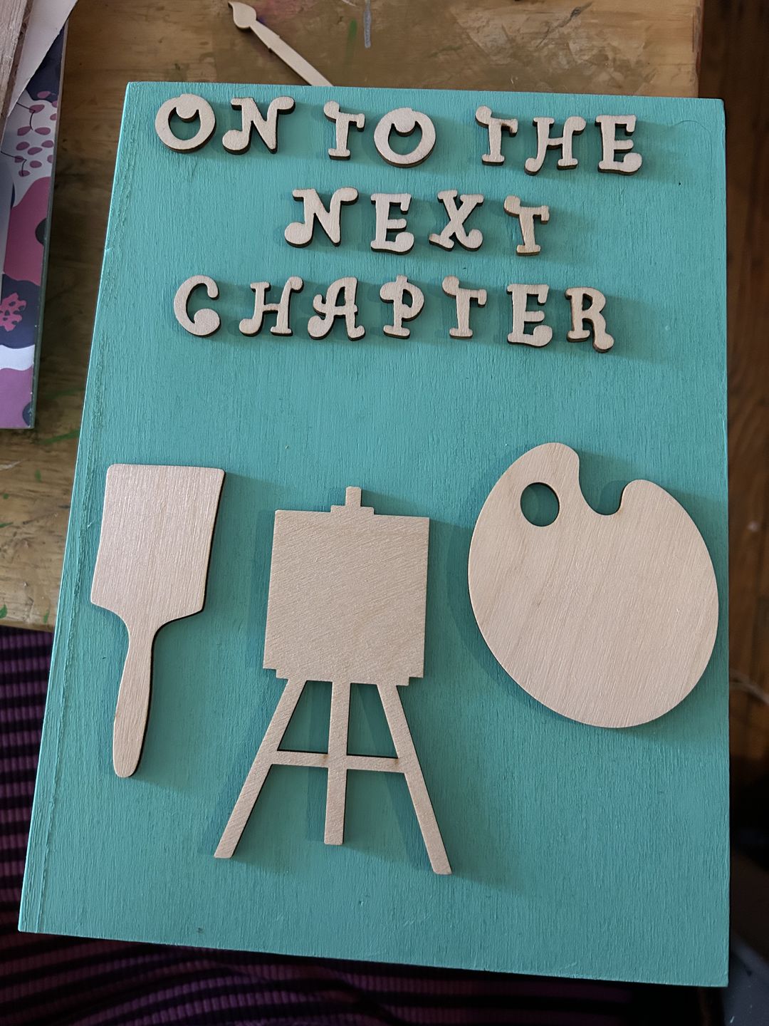 Customer photo review of Unfinished Wood Artist Paint Palette Shape - Craft - up to 24" DIY
