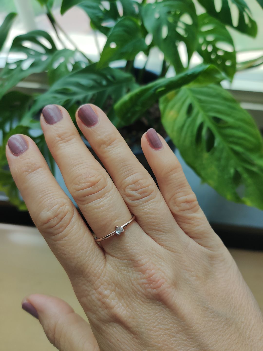Customer photo review of 'Small Love' Crystal Heart Ring