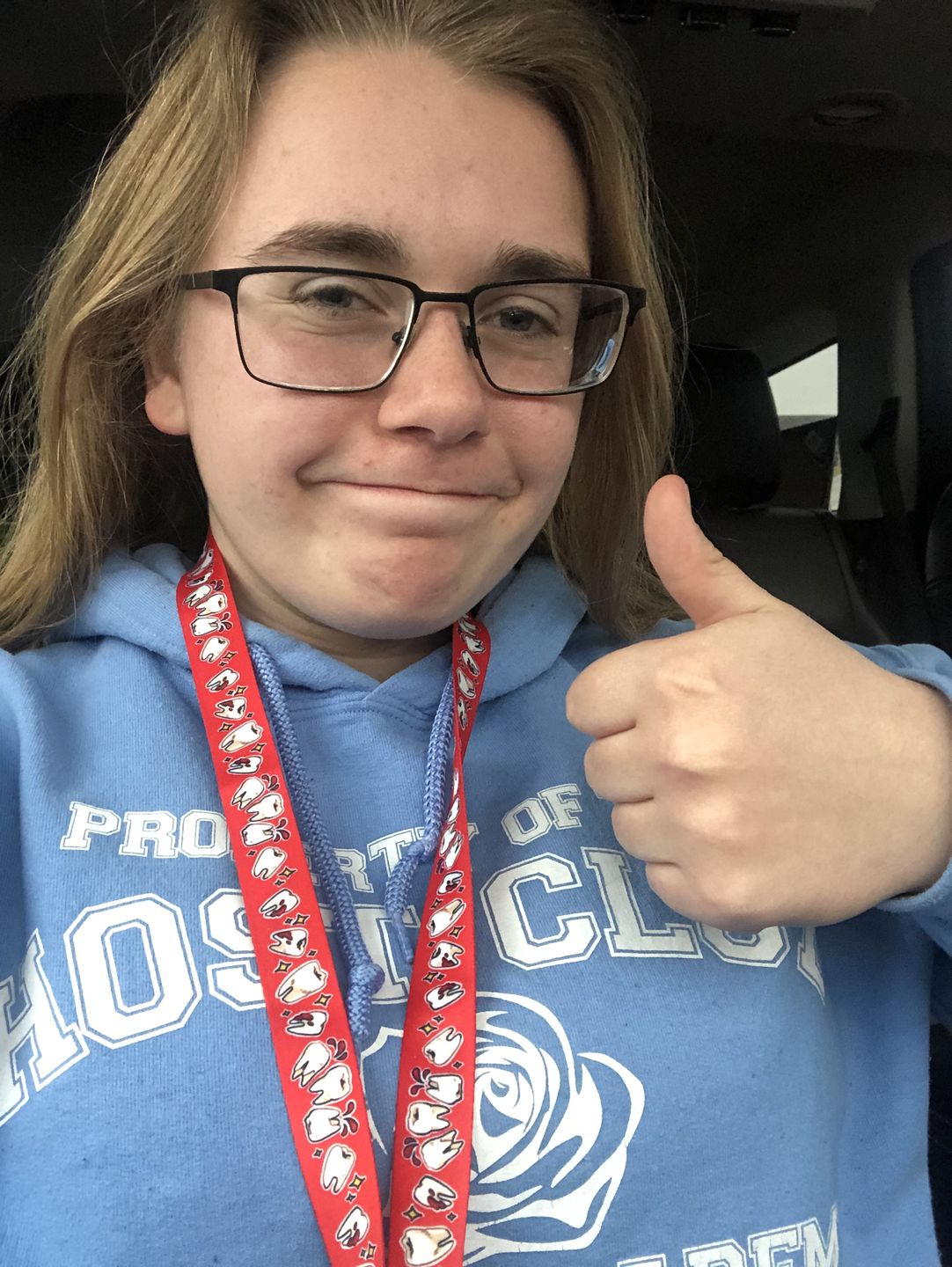 Customer photo review of Bloody Teeth Lanyard