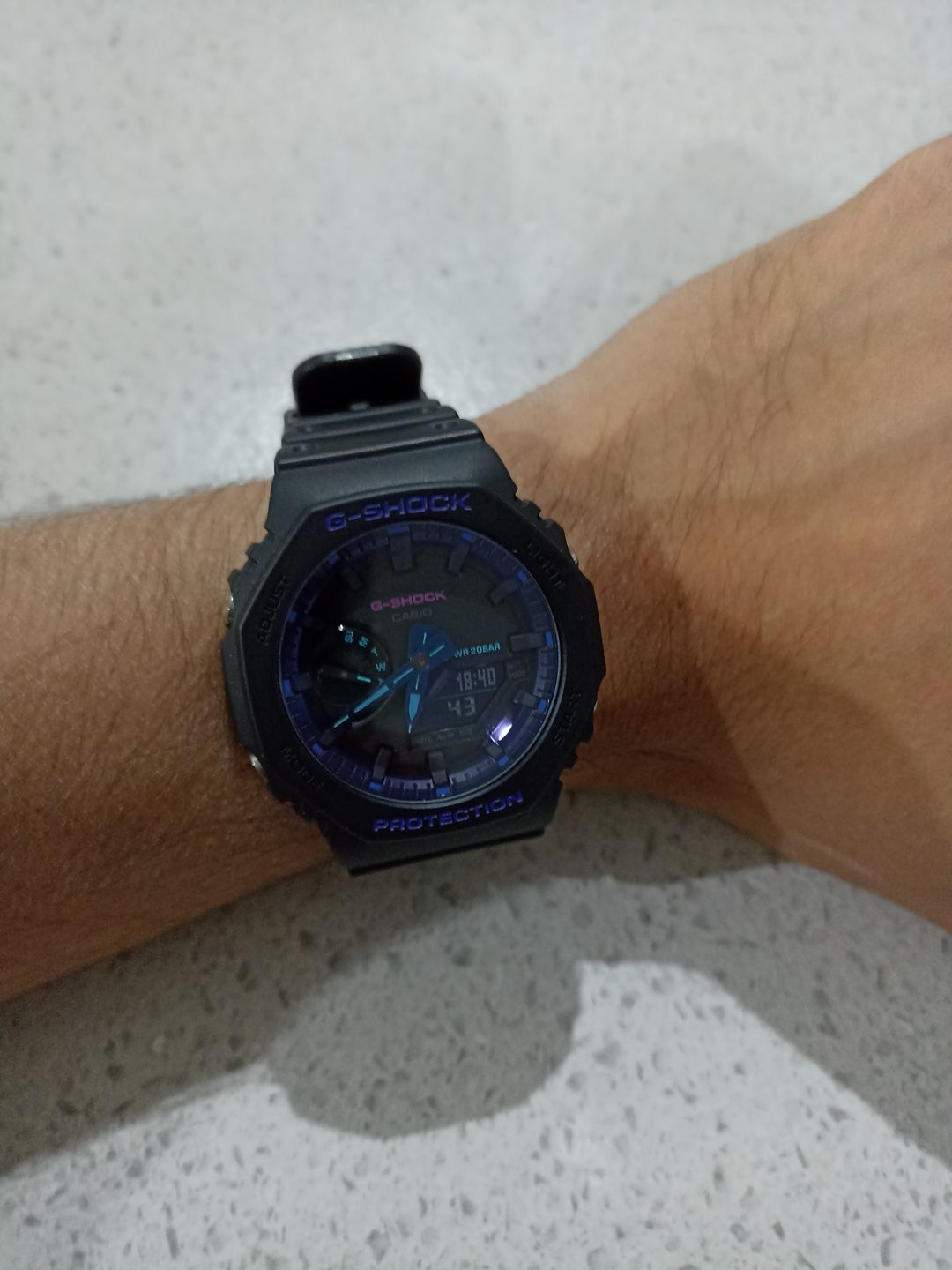 Customer photo review of Reloj Casio G-Shock Royal Oak "Casioak" GA-2100VB-1ADR Carbon Core Azul