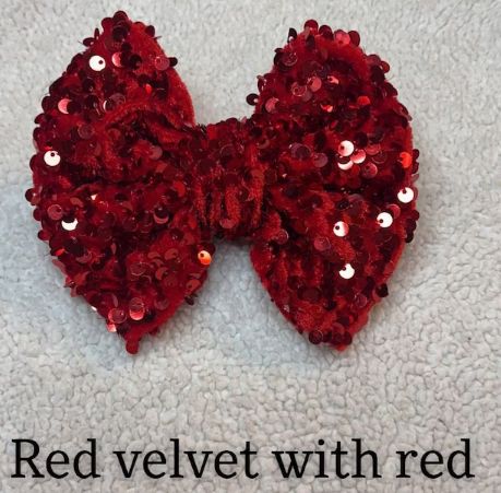 Customer photo review of Red Sequin on Velvet