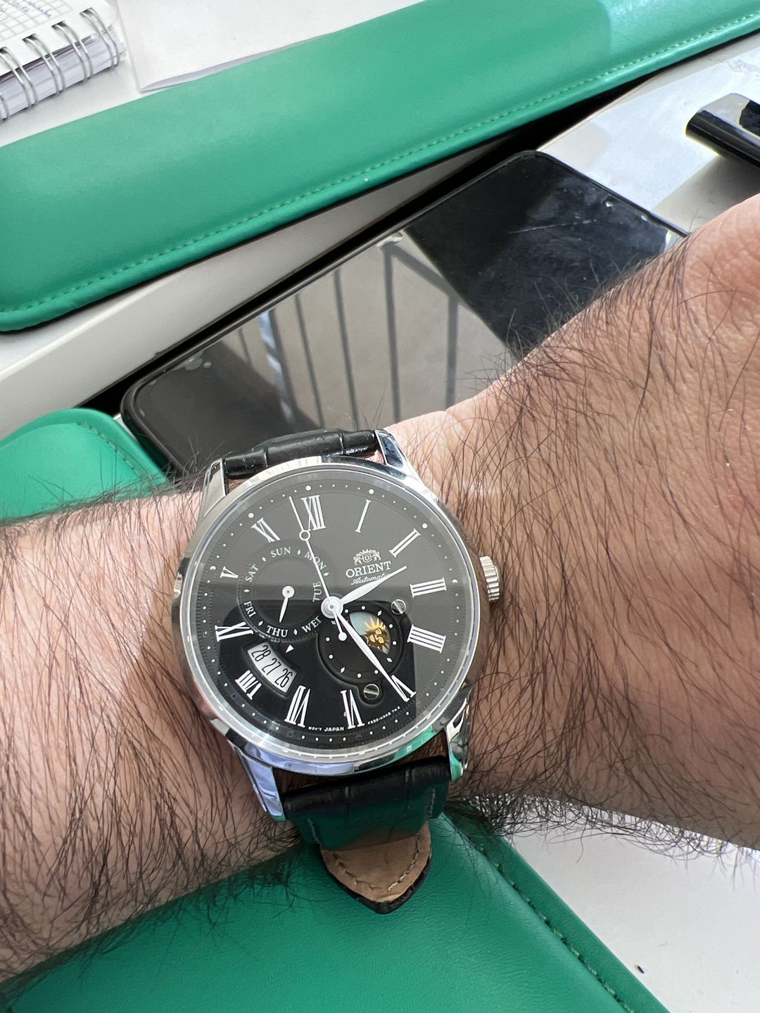 Customer photo review of Reloj Orient Automatic RA-AK0010B10B Sun & Moon Sapphire 42,5 mm