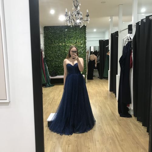 Customer photo review of Tasha Tulle Glitter Gown - Navy