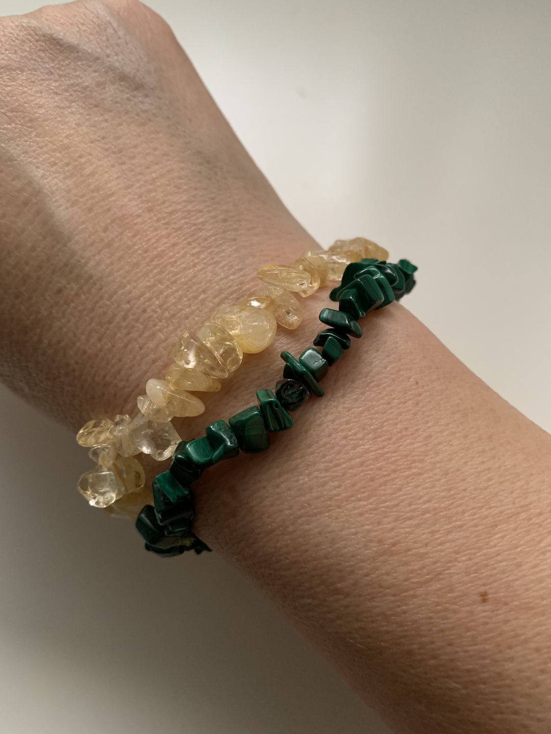 Customer photo review of Citrine - Crystal chip bracelet