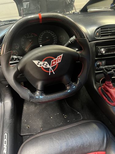 Customer photo review of 1997-2004 C5 Chevy Corvette Custom Carbon fiber Steering Wheel